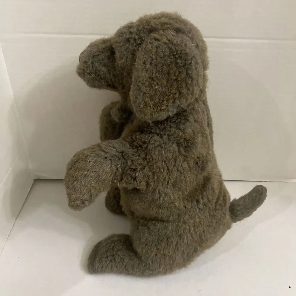 Folkmanis Sitting Puppy Dog Hand Puppet Full Body 14” Plush Brown Folktails